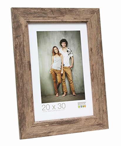 Ramka na zdjęcia z podstawką kolor: brązowy, wymiary (obraz): wys. 20