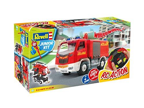 Revell Control 00970 zdalnie sterowany samochód strażacki dla dzieci z pilotem zdalnego sterowania 2,4 GHz, czerwony - obrazek 3