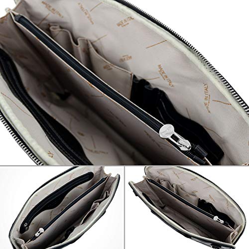 Time Resistance Wąska skórzana teczka - włoska ręcznie robiona skórzan - obrazek 5