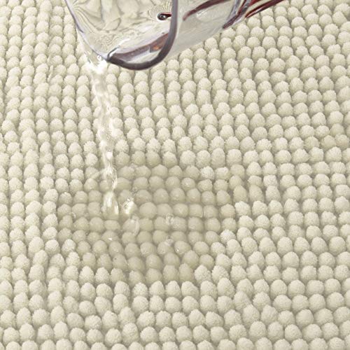 Beautissu BeauMare WR Chenille, antypoślizgowy, nadaje się do ogrzewania podłogowego – puszysty dywanik łazienkowy do prysznica, wanny i toalety, w kolorze naturalnym - obrazek 2