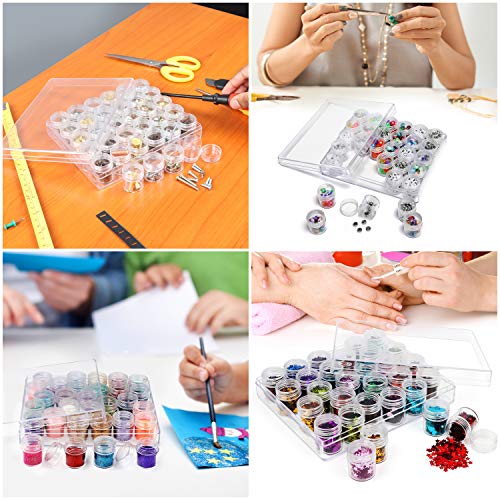 Kurtzy przezroczyste plastikowe pudełko do przechowywania z 30 słoikam - obrazek 3