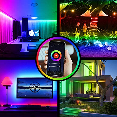 Taśmy LED WiFi 20M / 65,6Ft, LUXONIC Smart RGB LED Stripes Zmiana kolo - obrazek 2
