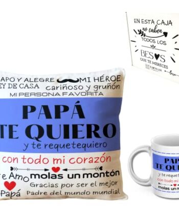 Prezent Spotkany Dzień Ojca Kubek Tata i Poduszka Ojca z Wypełnieniem i Kubek Śniadanie Prezenty dla Tata i Dziadka Kocham Cę Tata Prezent Urodzinowy (Kocham Cię)