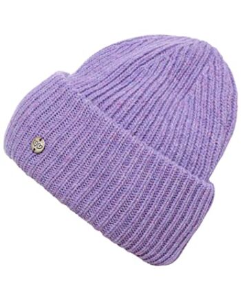 Zwillingsherz Czapka Slouch-Beanie – wysokiej jakości czapka z dzianiny dla kobiet, dziewcząt, chłopców – unisex – jeden rozmiar – ciepła i miękka latem jesienią i zimą – trwała gruba dzianina, fioletowy, jeden rozmiar