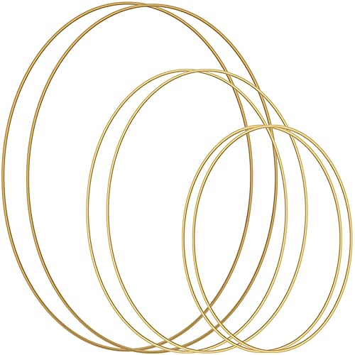 8 sztuk metalowych pierścieni w kształcie kwiatów, złote metalowe pierścienie, dekoracja łapacza snów, pierścionki florystyczne, do samodzielnego wykonywania łapaczy snów, dekoracja girland, dekoracja ścienna, 4 rozmiary