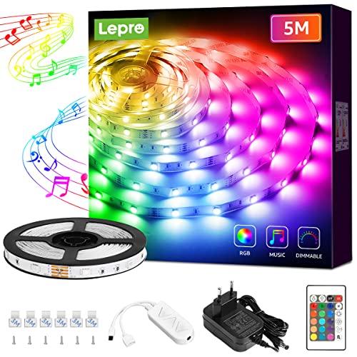 Lepro MagicColor taśma LED 5 m, łańcuch świetlny z pilotem zdalnego st