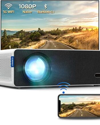 Projektor WiFi Bluetooth VIVIBRIGHT D5000, Native 1080P Full HD 9500 lumenów, Bluetooth 5.1/5G WiFi, projektor kina domowego LED, kompatybilny z stickiem TV, PC, iOS / Android