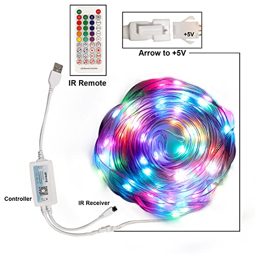 Taśma LED 10 m, Auplf Symphony LED Strip wodoodporna IP65 ultra długa taśma LED Bluetooth LED Light Strip Music Sync, sterowanie aplikacją i pilot zdalnego sterowania na podczerwień do dekoracji sypialni, na imprezę - obrazek 2