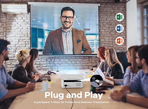 Projektor 2,4 G + 5 G WiFi Full HD Native 1080p obsługuje 4 K, Bluetooth 5.0, korekta 4P, 60% zoom dobry do TV Stick. Smartfon, Xbox, PS4. - obrazek 2