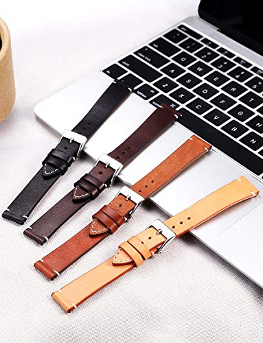 BINLUN Paski do Zegarków z Prawdziwej Skóry Quick Release Wymiana Skór - obrazek 3