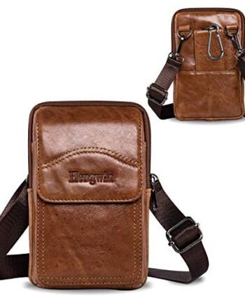 Hengwin Mała Torba z Paskiem na Ramię, Prawdziwa Skórzana Torebka z Kl