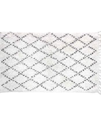 Miękka wewnętrzna LATIKA Mata łazienkowa, biała, 50 x 80 cm