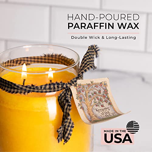 A Cheerful Giver - Słonecznik i drewno dryfujące - 974 ml świeczka zapachowa Papa z pokrywką - Keepers of The Light - 155 godzin, świeca prezentowa, żółta - obrazek 4