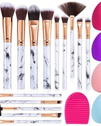 FILY DUAIU zestaw pędzli do makijażu, 15 szt., marmur, zestaw pędzli d