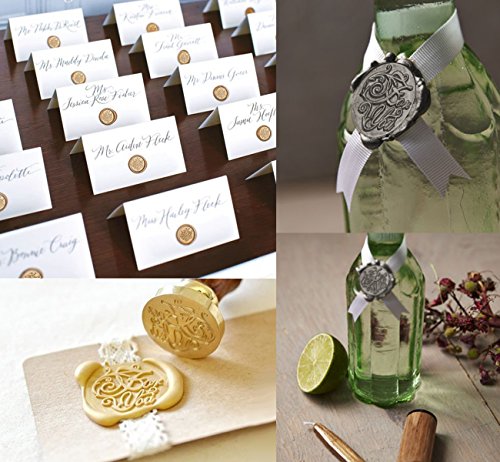 Absofine Zestaw do lakowania, pieczęci i wosk, styl vintage, z łyżką i świeczkami, w pudełku prezentowym - obrazek 5