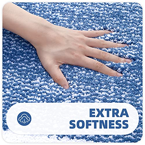 Color&Geometry Dywanik łazienkowy, Antypoślizgowy Mata łazienkowa, Miękki dywanik łazienkowy, Można prać w Pralce, Z Mikrofibry, Absorbujący Dywan do łazienki (Ciemny Niebieski, 40 x 60 cm) - obrazek 5