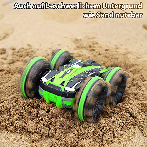 2 w 1 zdalnie sterowany pojazd na wodę i lądzie, model ampfibii, Stunt-Auto, Crawler-Car w zestawie pilot zdalnego sterowania 2,4 GHz, akumulator i kabel do ładowania, kompletny zestaw - obrazek 6