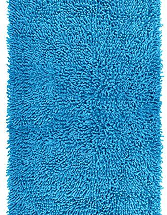 Lashuma Mata łazienkowa niebieska - Neptun Chenille, antypoślizgowy dywanik prysznicowy ze 100% bawełny, 50 x 80 cm