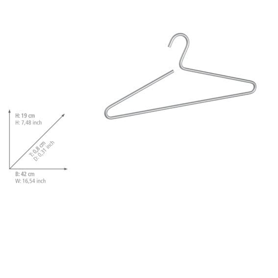 Wenko Wieszak na ubrania Lux, srebrny wieszak na ubrania i garderobę, - obrazek 2