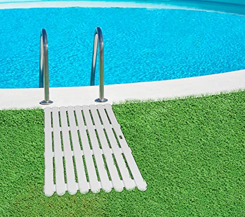 WENKO Mata łazienkowa do wnętrz i na zewnątrz biała, 50 x 80 cm, mata łazienkowa, ruszt pod prysznic, łazienkę, basen, sauna o antypoślizgowej strukturze - obrazek 2