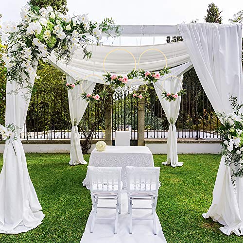 Sntieecr Zestaw 12 sztuk, 6 rozmiarów, drewniane bambusowe, kwieciste obręcze, do samodzielnego wykonania, na wesele, wieniec dekoracyjny, łapacz snów (15/17/20/22/25/30 cm) - obrazek 5