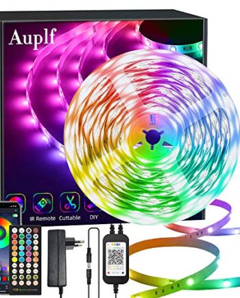 Taśma LED RGB 5050, 20 m, 24 V, 6 A, zmiana kolorów, sterowanie za pomocą aplikacji i pilota zdalnego sterowania na podczerwień, Wi-Fi, synchronizacja z muzyką, samoprzylepna, wiele zastosowań