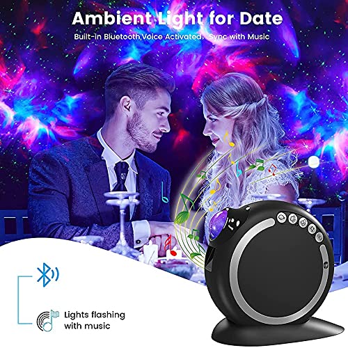 Dasing Projektor LED Galaxis, projektor gwiazd z mgłą, zasilanie bateryjne 2400 mAh, timer, zdalna obsługa i - obrazek 7