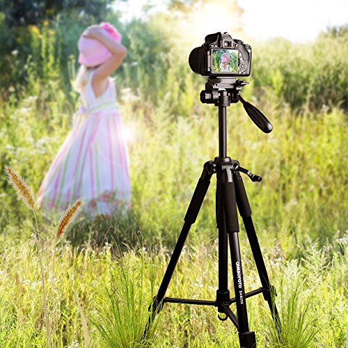 CAMBOFOTO Traveller aluminiowy statyw trójnożny 160 cm mały statyw z głowicą Pan do aparatu DSLR Canon Nikon Sony - obrazek 5