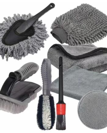 Ruisy zestaw 9 szczotek do czyszczenia samochodu, szczotka do czyszczenia felg z mikrofibry