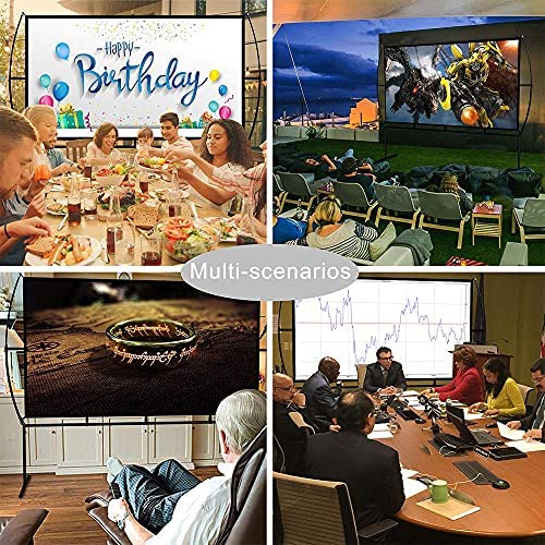 Płótno kino domowe 266 x 150 cm (120") 16:9 mobilny projektor, łatwy montaż i obsługa, nadaje się do kina domowego i zewnętrznego ekranu projekcyjnego - obrazek 5