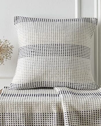 Appletree Loft - Reva - Poduszka wypełniona 100% bawełny z recyklingu - 43 x 43 cm w kolorze granatowym