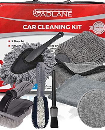 9-częściowy zestaw do czyszczenia samochodu z torbą do przechowywania