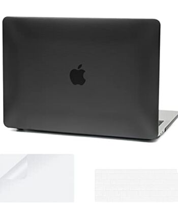 YOPAS Etui do MacBook Air 13 2020 2019 2018 Etui MacBook Air M1 A2337 A2179 A1932, ochronna obudowa z twardego tworzywa sztucznego i osłona klawiatury do mac air 13, Czarny