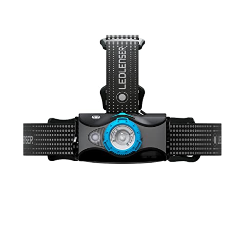 Outdoorowa latarka czołowa LED Ledlenser MH7, czarna/niebieska, z możliwością ładowania, 600 lumenów, z możliwością ustawienia ostrości, czas świecenia do 60 h, czerwone światło, bateryjne 2x AA - obrazek 8