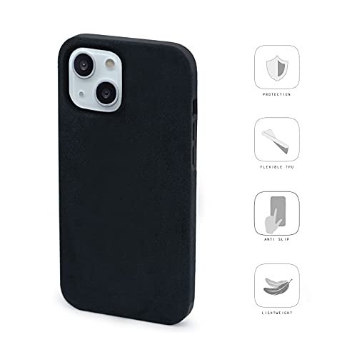 Etui Arrivly z zamszu i mikrofibry Do iPhone 12 Pro Max 6,7 cala Czarn - obrazek 5