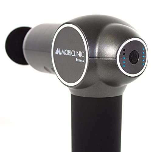 Mobiclinic, Pistolet do masażu mięśni, Elektryczny, Europejska marka, Głęboki masażer tkanki mięśniowej, 6 poziomów intensywności, 6 różnych głowic masujących w zestawie, kolor szary, z szeroką gamą różnych głowic masujących. - obrazek 7