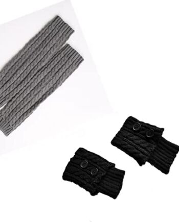 2 pary damskich skarpet zimowych, na zimę, na nogi, pogrubione, legwarry, ciepłe skarpety do kozaków, buty z dzianiny, ocieplacze na nogi, okrycie łodzi