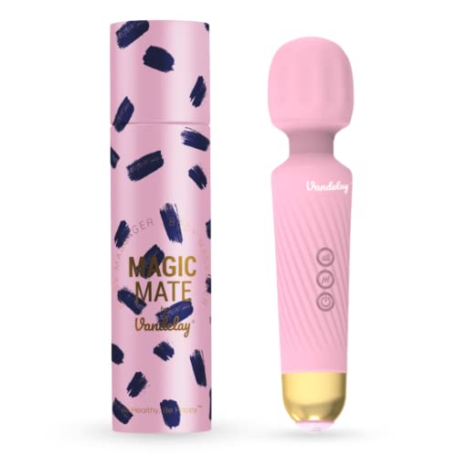 Vandelay Magic Mate Massage Stick - Wireless & Waterproof - Personal Body Massager - Memory Edition - 2+ Hours Battery Life (Pink)