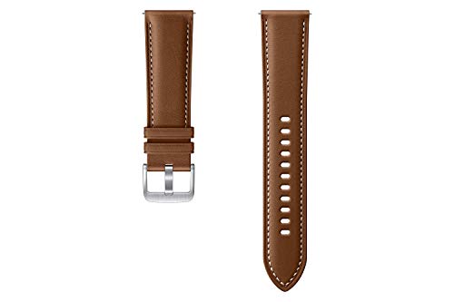 Samsung Stitch Leather bransoletka ET-SLR84, pasek do zegarka Galaxy Watch3 o szerokości 22 mm, pasek z prawdziwej skóry w kolorze brązowym