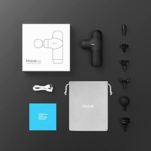 Mebak Mini Pistolet do masażu Perkusja głęboko tkankowa Masażer do mięśni Pistolet Elektryczny ręczny do łagodzenia bólu pleców Przenośny z 6 głowicami 4 prędkościlektryczny ręczny do łagodzenia bólu pleców Przenośny z 8 głowicami 6 prędkości - obrazek 2