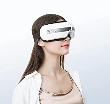 Masażer do oczu z pilotem i ciepłem, Kompresja powietrza masażer do terapii oczu, poprawa snu (AM004)