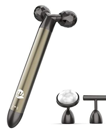 Wotocare ''3 w 1'' Elektryczny masażer do twarzy Beauty Bar - ujędrnianie twarzy i działanie przeciwzmarszczkowe - lifting twarzy dla wszystkich obszarów - czoło, policzki, oczy, nos, szyja, ramiona - czarny.