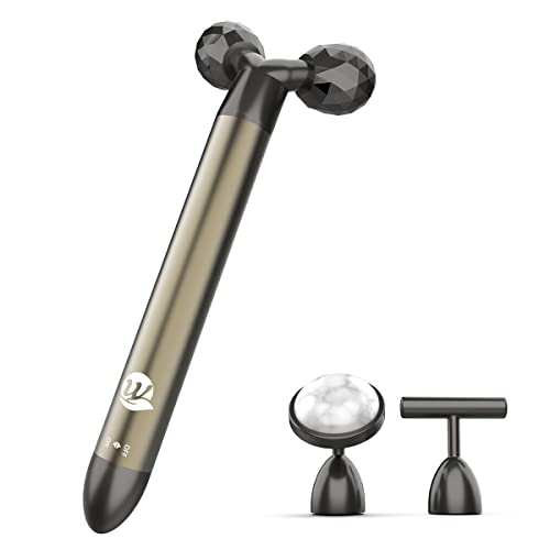 Wotocare ''3 w 1'' Elektryczny masażer do twarzy Beauty Bar - ujędrnianie twarzy i działanie przeciwzmarszczkowe - lifting twarzy dla wszystkich obszarów - czoło, policzki, oczy, nos, szyja, ramiona - czarny.