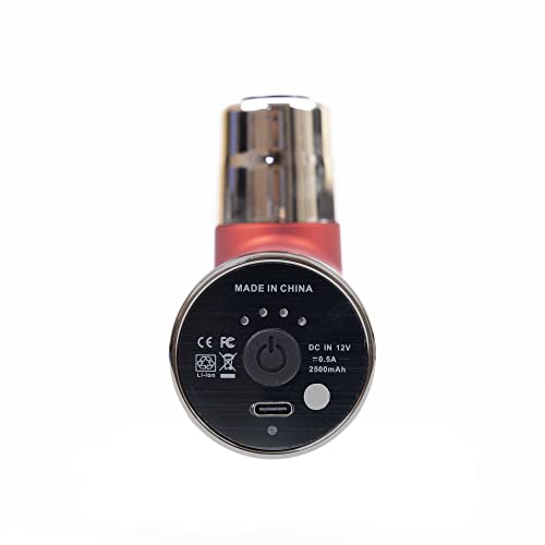 PNI FG8097 masażer wibracyjny, 6 głowic do masażu, 4 poziomy intensywności, akumulator 2500 mAh, czerwony - obrazek 4