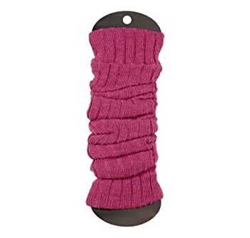 Ateena Wełniane dzianinowe ocieplacze na długie nogi dla kobiet i dziewcząt, ogrzewacze do kostek, wysokie skarpety do kolan bez stóp, maksymalny obwód łydki-37 cm długość - 60 cm, różne kolory, Berry_A, S-M