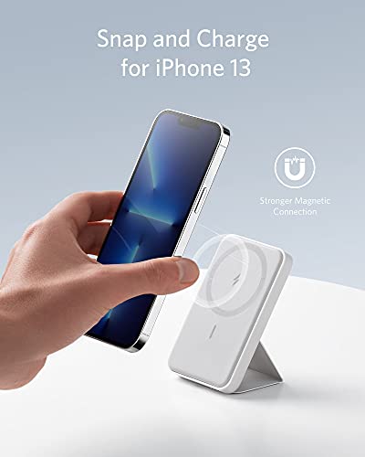Anker Power Bank, 622 bateria magnetyczna (MagGo), składana magnetyczna bezprzewodowa przenośna ładowarka 5000 mAh i USB-C do serii iPhone 14/13 - obrazek 6