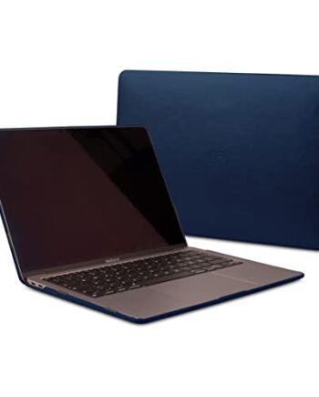 Etui Dreem Euclid MacBook Air - 13-calowa twarda osłona na laptopa MacBook Air 2020-2018 (Retina i M1), luksusowa skóra wegańska, górna i dolna powłoka dla dodatkowej ochrony - Błękit królewski