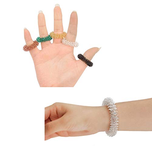 JZK 10 x pierścień do masażu + 2 x pierścień do masażu nadgarstków, ch - obrazek 2