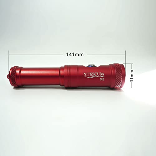 NiteScuba S12 latarka do nurkowania, 1200 lumenów, podwodna, 100 m, z XPH50 LED, na kemping, latarka taktyczna z akumulatorem i ładowarką Scuba zapasowe światło NiteScuba - obrazek 5