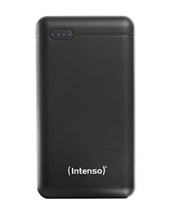 Intenso Power Bank XS 20000, przenośna ładowarka (20000 mAh, kompatybilna ze smartfonem/tabletem PC i innymi), czarna, 7313550